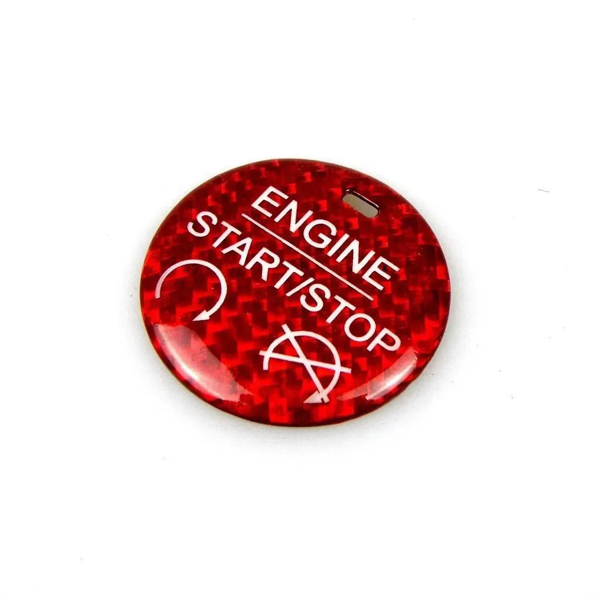 Engine Start Stop Button Carbon Fiber Cover for Mustang 2015-2023