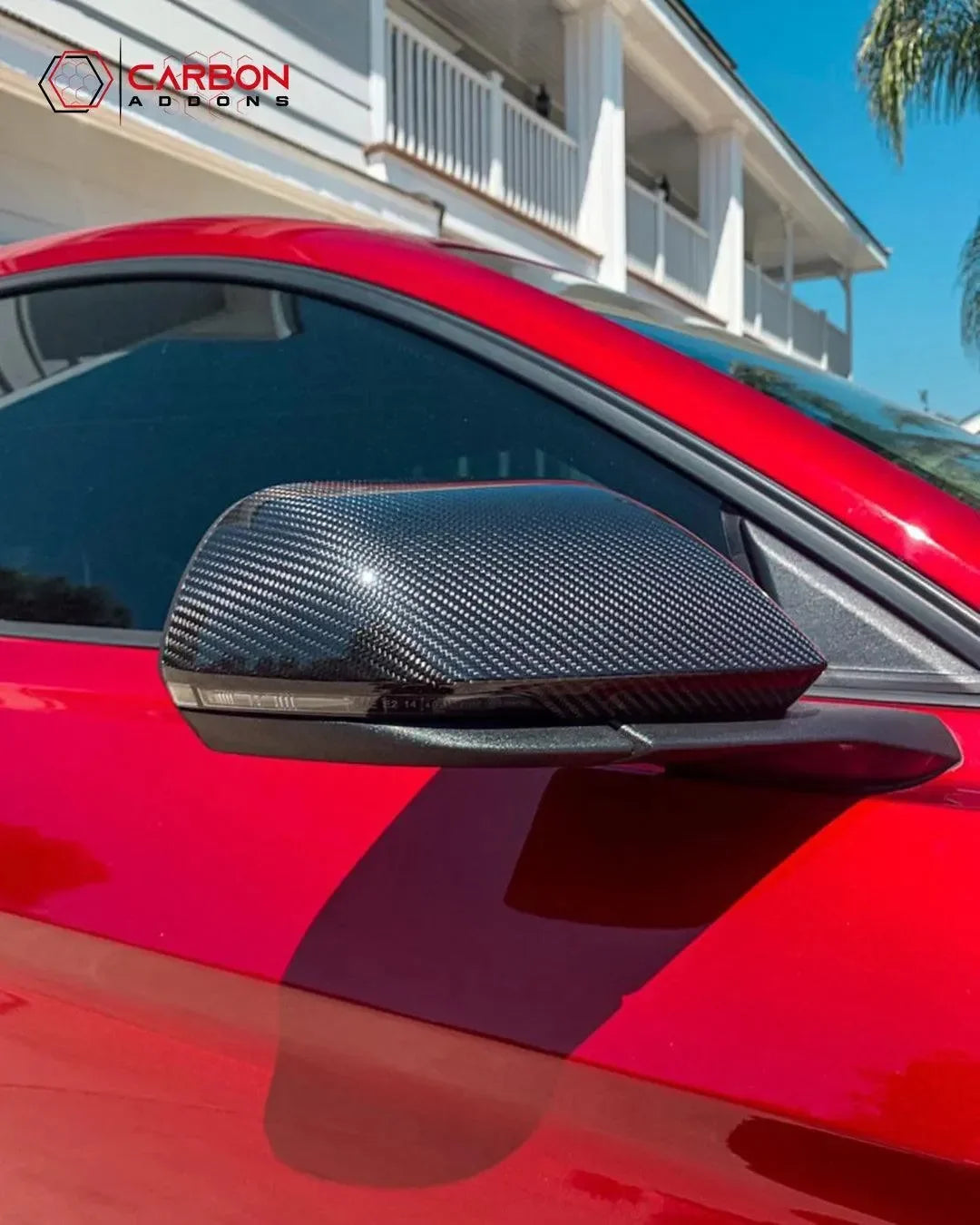 Exterior Carbon Fiber Mirror Covers -US or EU Spec for Mustang 2015-2023
