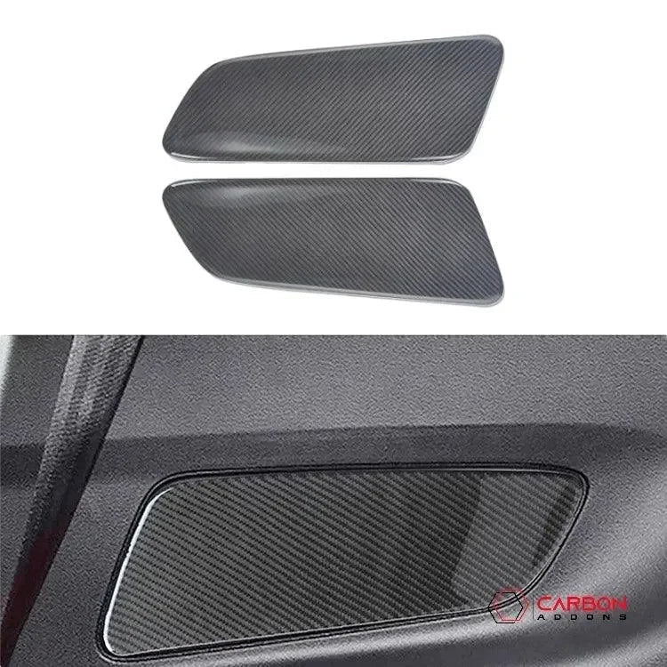 Hard Carbon Fiber Rear Seat Side Trim Covers for 2015–2023 Ford Mustang