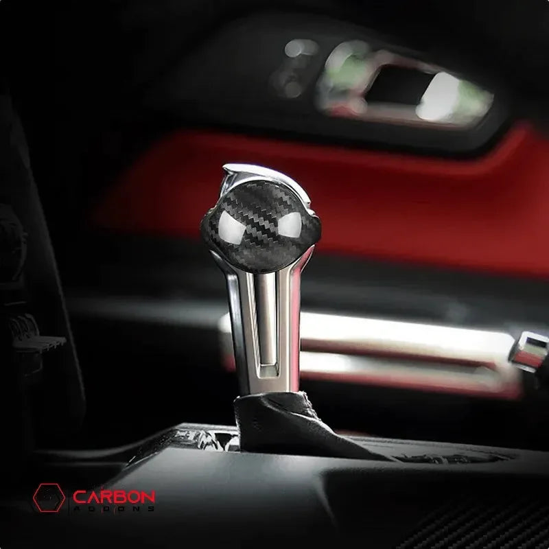 Real Carbon Fiber Automatic Shift Knob Cover for 2015–2025 Ford Mustang
