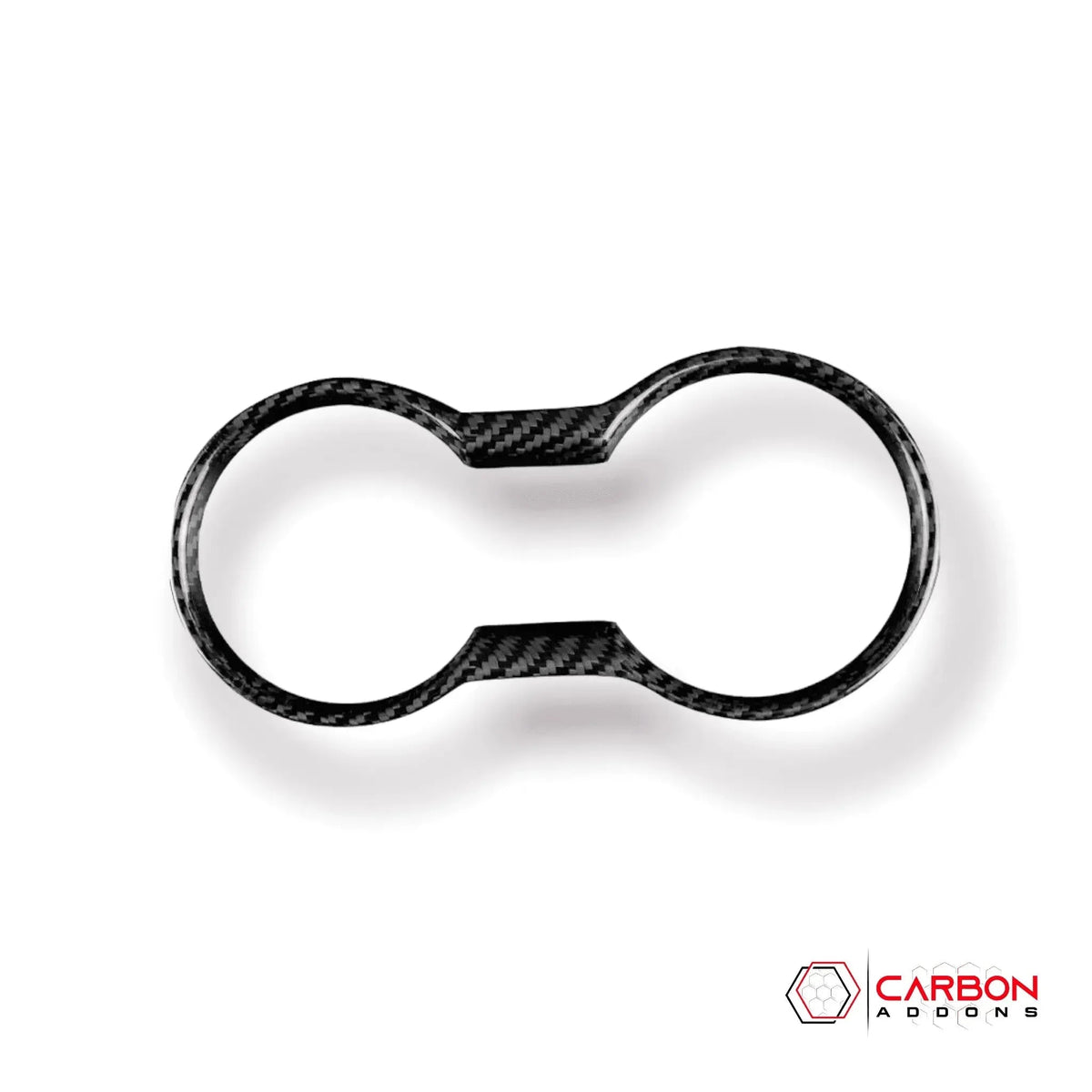 Real Carbon Fiber Cup Holder Trim Cover for Mustang 2015-2023