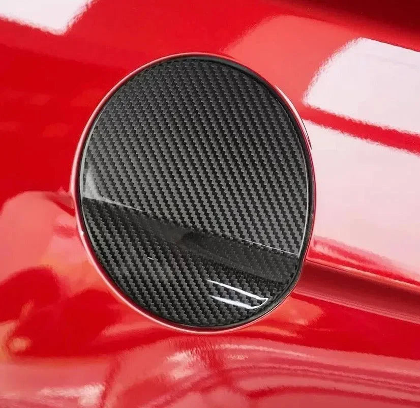 Real Carbon Fiber Gas Cap Cover for Mustang 2015-2023