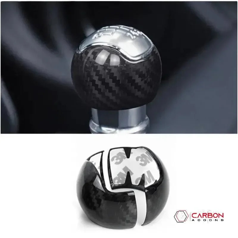 Real Carbon Fiber Manual Shift Knob Cover for 2015–2025 Ford Mustang