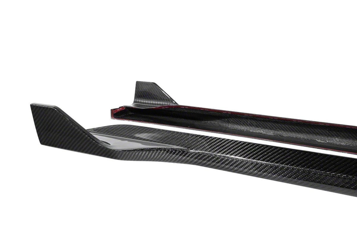 EOS Performance Package Side Skirt Rocker Panels; Carbon Fiber (24-26 Mustang)