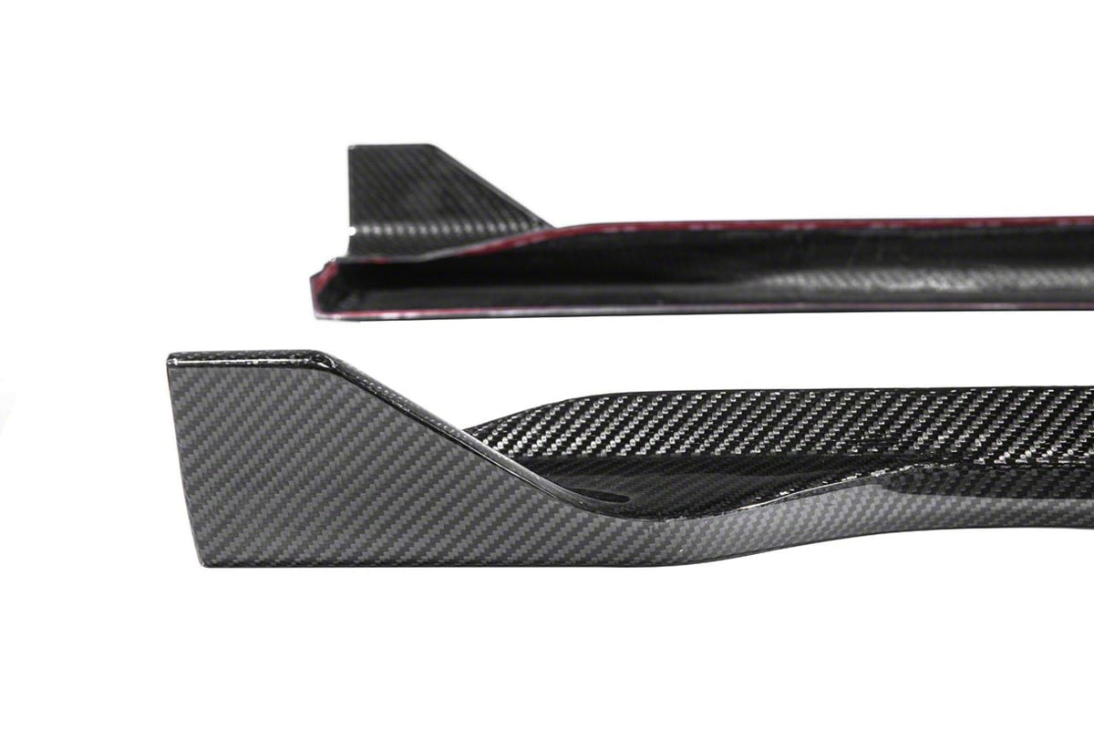 EOS Performance Package Side Skirt Rocker Panels; Carbon Fiber (24-26 Mustang)