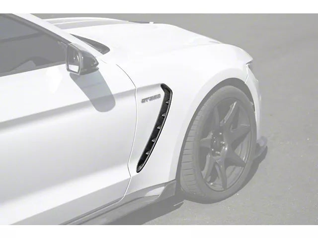 Factory Style Fender Vent Covers; Carbon Fiber (15-20 Mustang GT350)