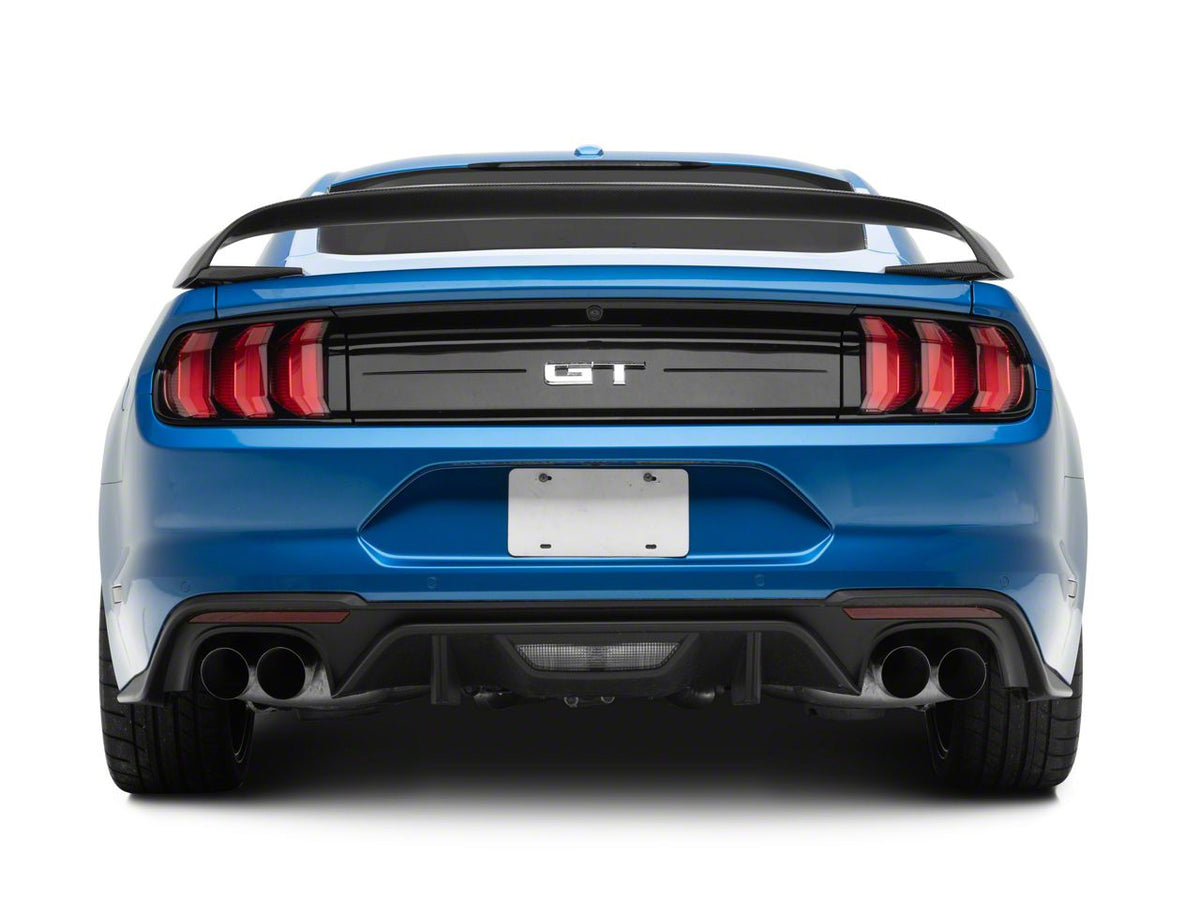 GT350R Style Rear Spoiler; Carbon Fiber (15-23 Mustang Fastback)