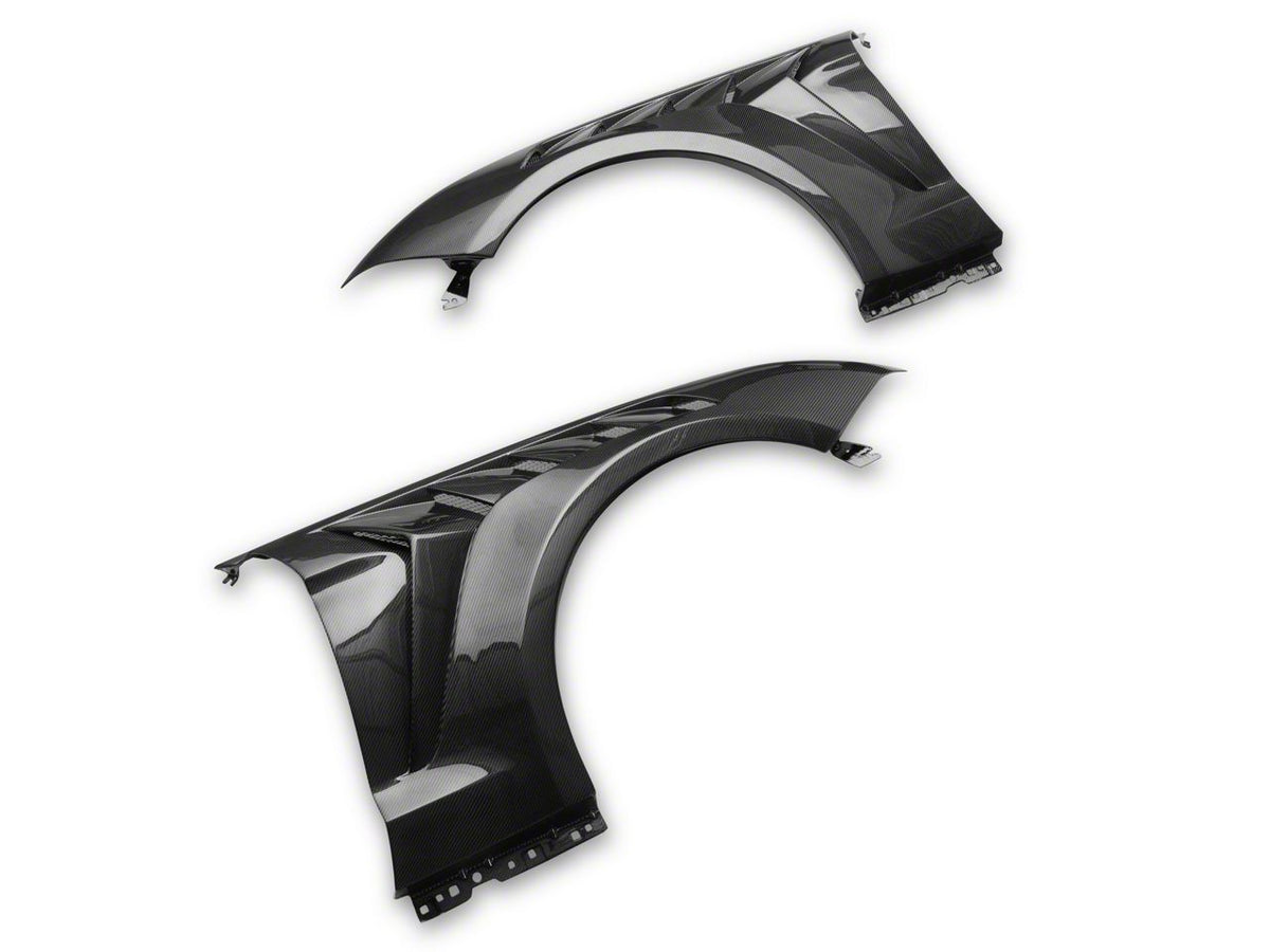 GTD Style Fenders; Carbon Fiber (18-23 Mustang GT, EcoBoost)