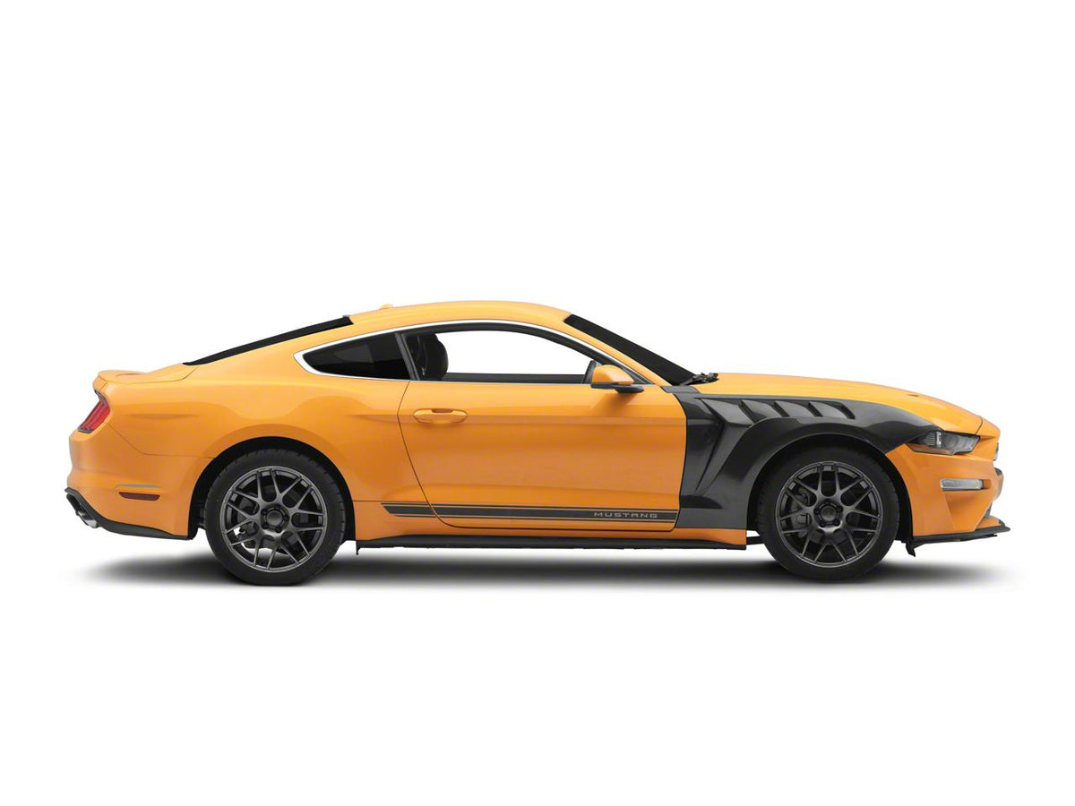 GTD Style Fenders; Carbon Fiber (18-23 Mustang GT, EcoBoost)