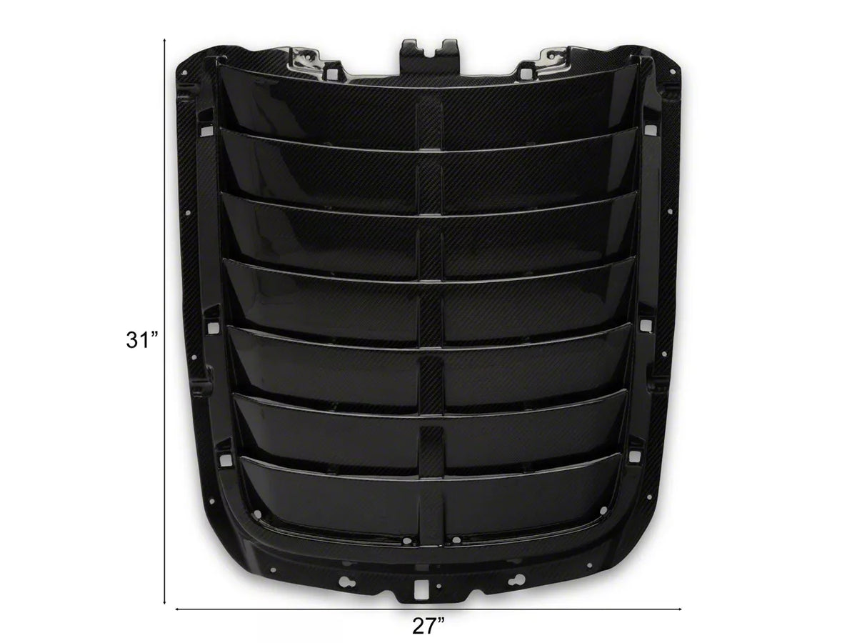 Hood Vent; Carbon Fiber (20-22 Mustang GT500)