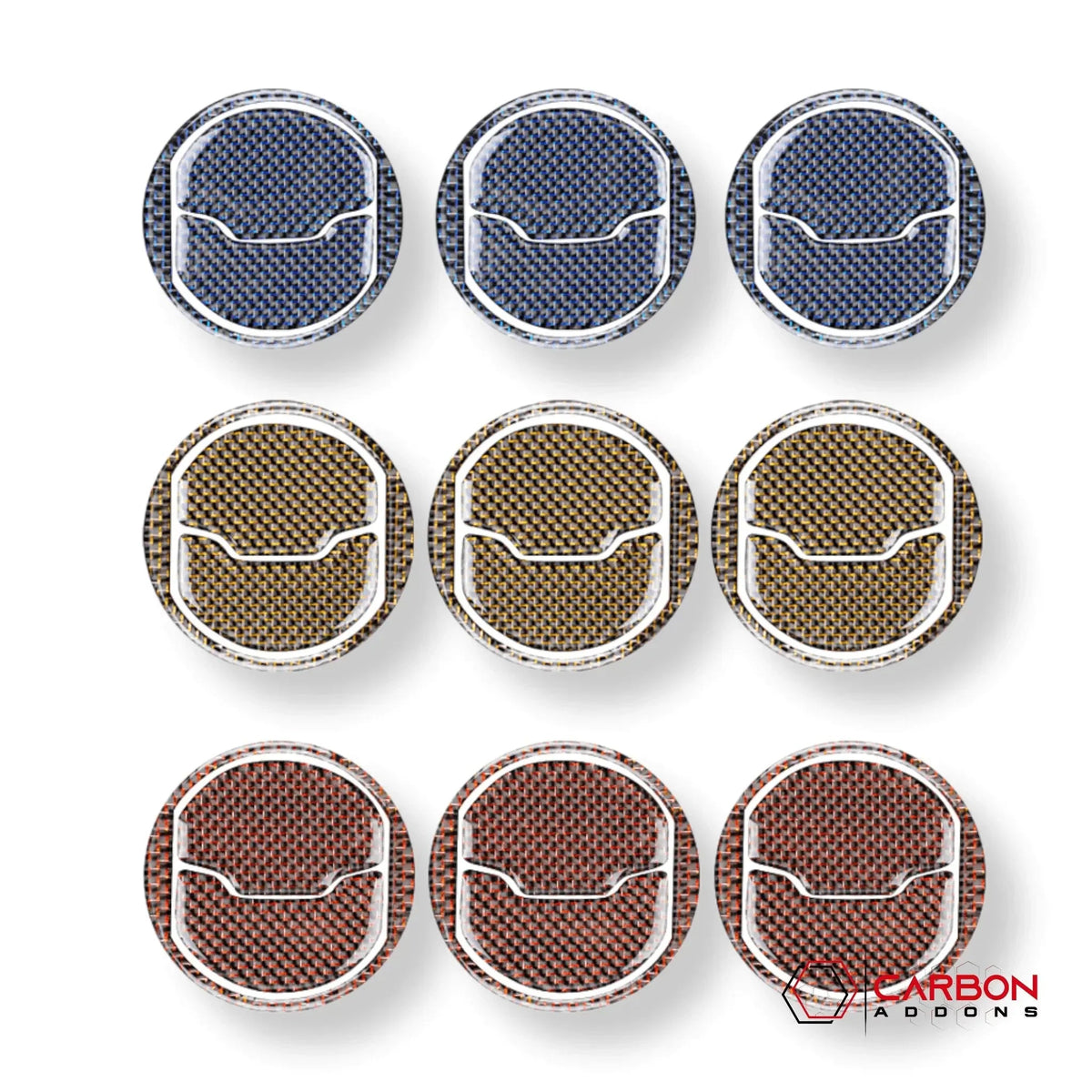 Reflective Carbon Fiber Center Air Vent Outlet Trim Overlay for Mustang 2015-2023