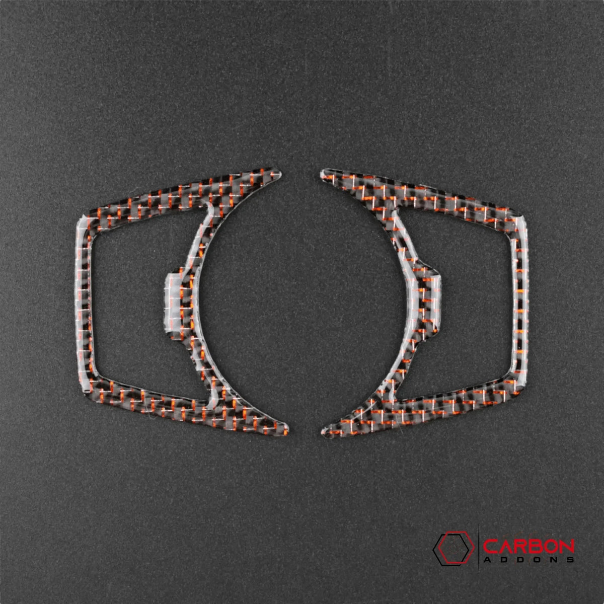 Reflective Carbon Fiber Headlight Switch Trim Overlay For Mustang 2015-2023