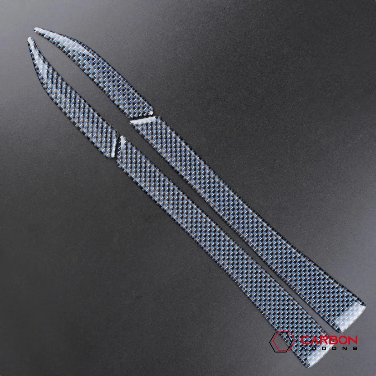 Carbon Fiber Rear View Mirror Trim Overlay For Mustang 2015-2023