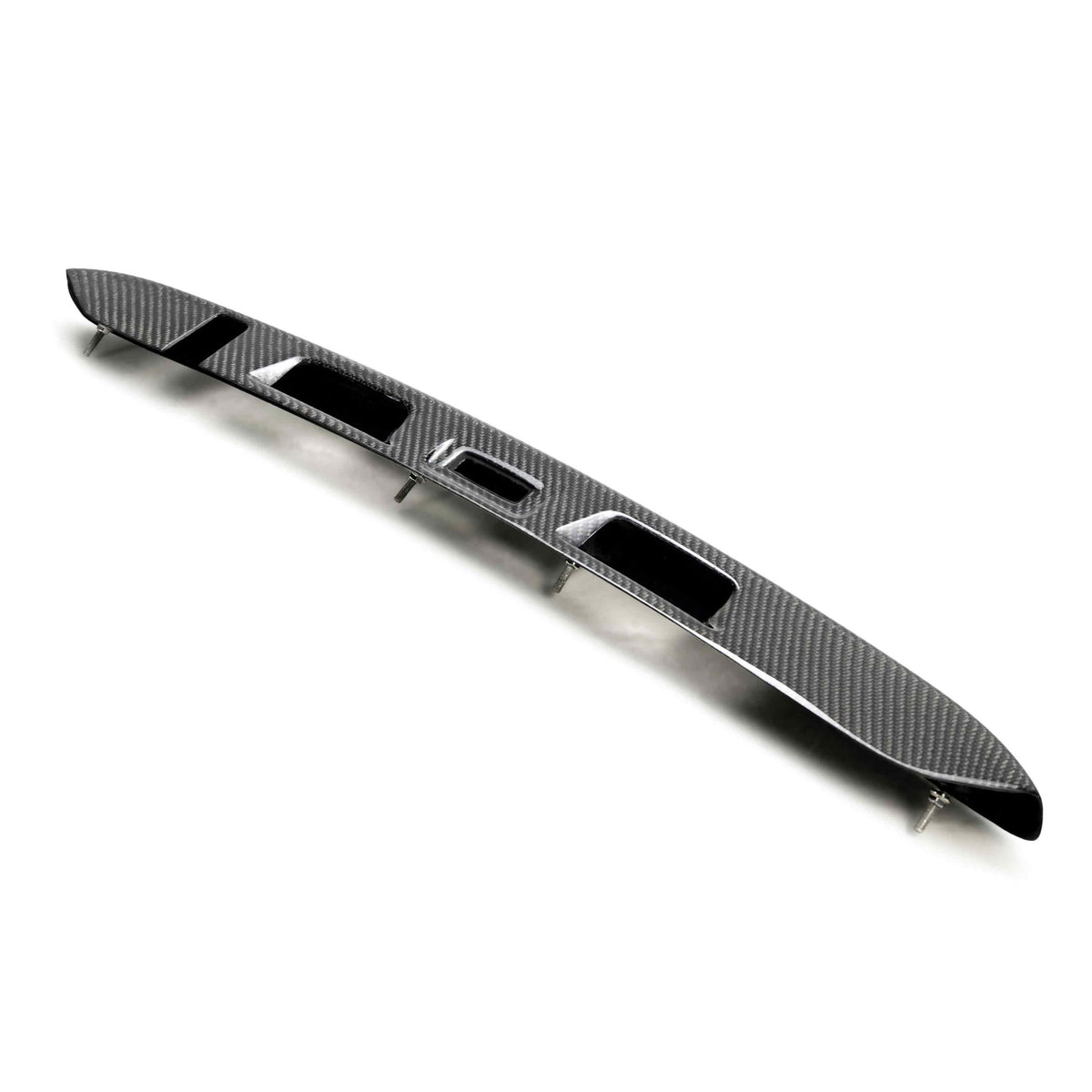 Carbon fiber trunk garnish for 2015-2021 Subaru WRX / STi (with cutout for trunk release)