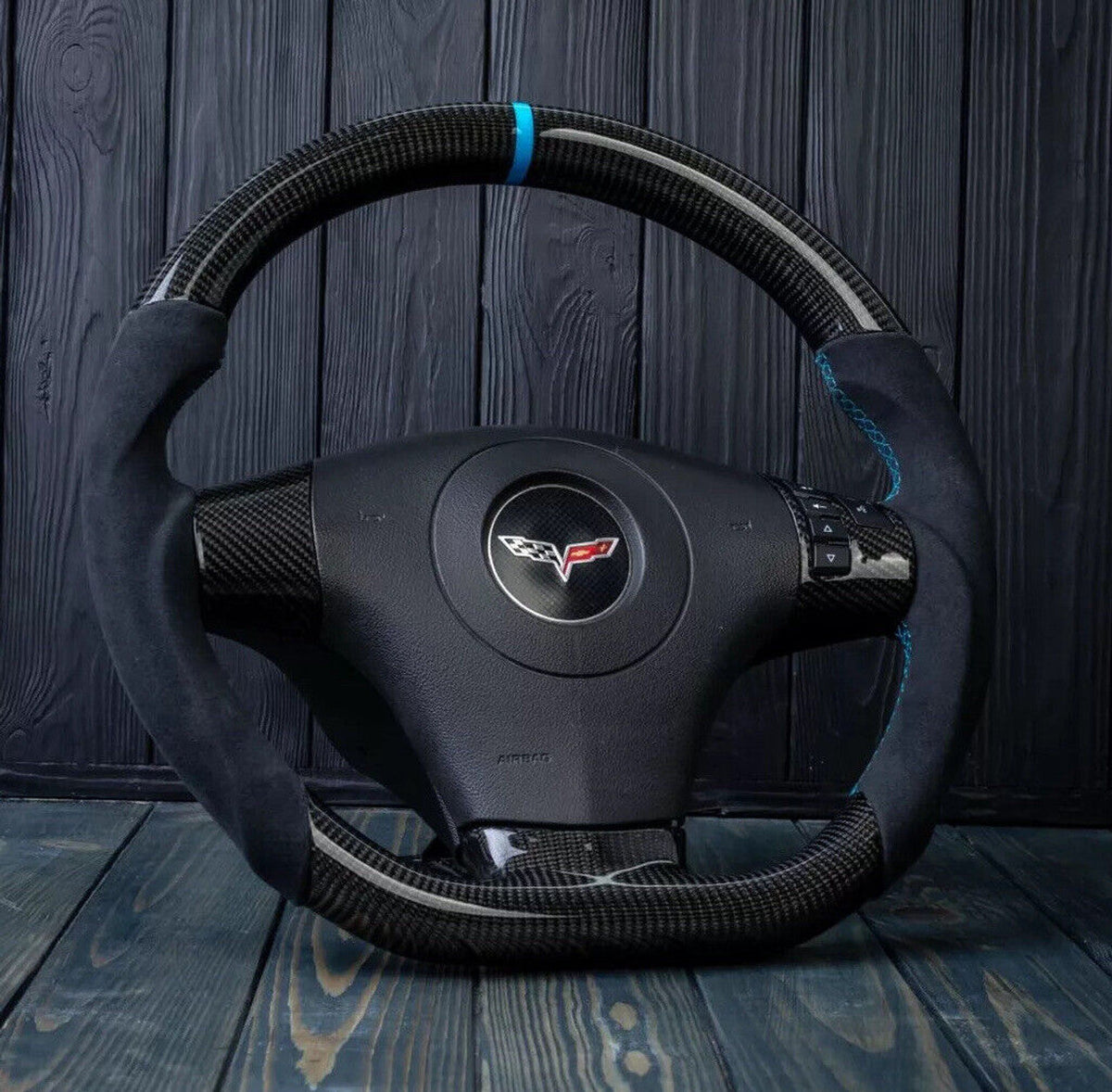 Corvette C6 Carbon Fiber Steering Wheel (Custom Order)