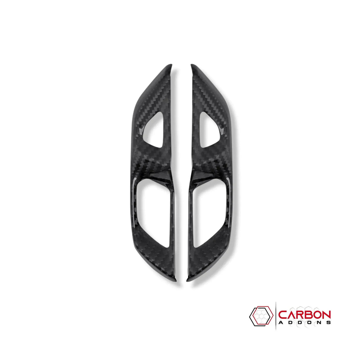 C8 Corvette Real Carbon Fiber Door Lock Trim Covers | Interior Upgrade (2020–2027)