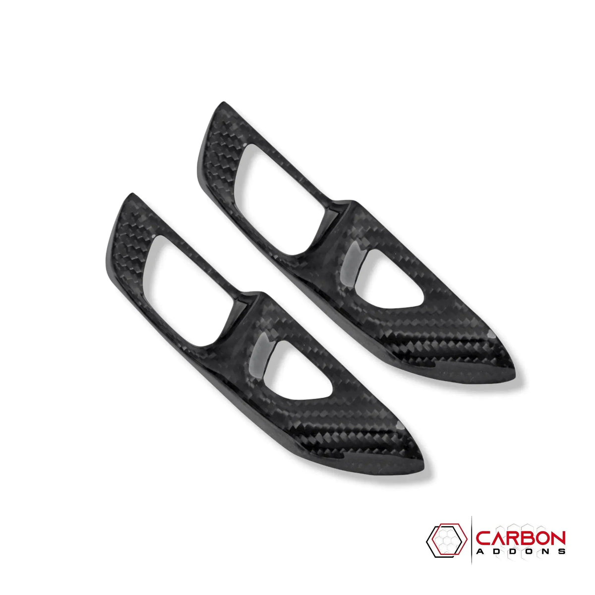 C8 Corvette Real Carbon Fiber Door Lock Trim Covers | Interior Upgrade (2020–2027)