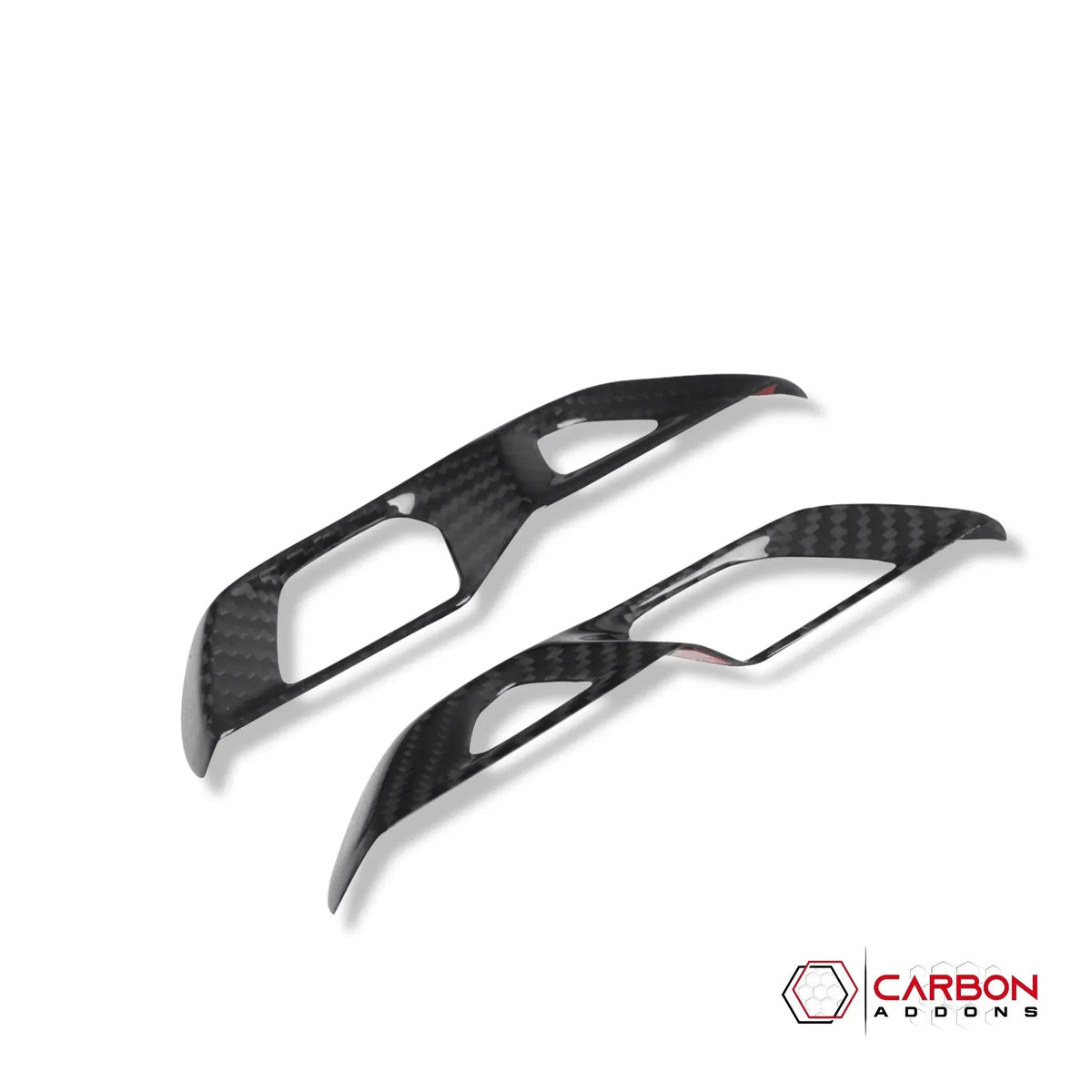 C8 Corvette Real Carbon Fiber Door Lock Trim Covers | Interior Upgrade (2020–2027)