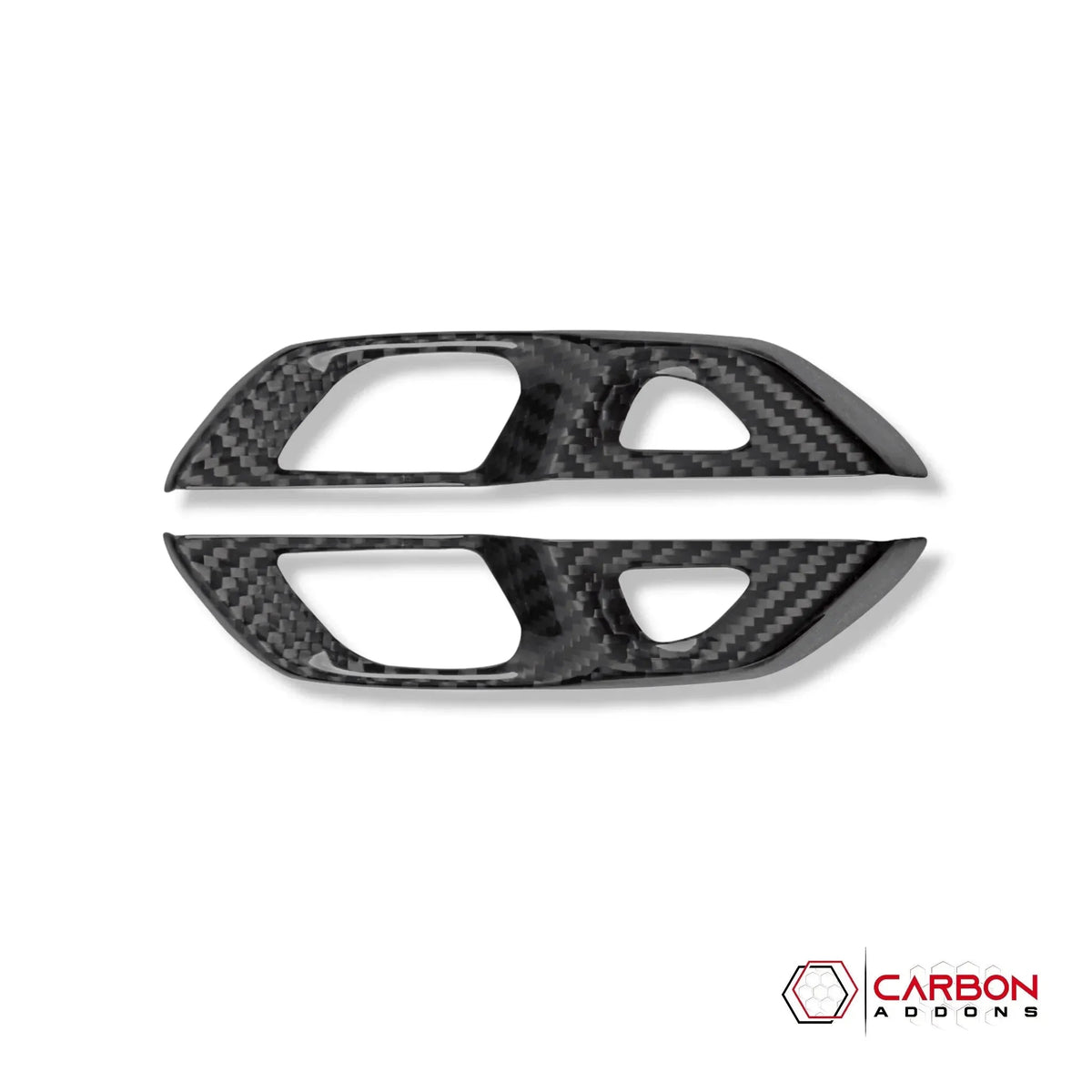 C8 Corvette Real Carbon Fiber Door Lock Trim Covers | Interior Upgrade (2020–2027)
