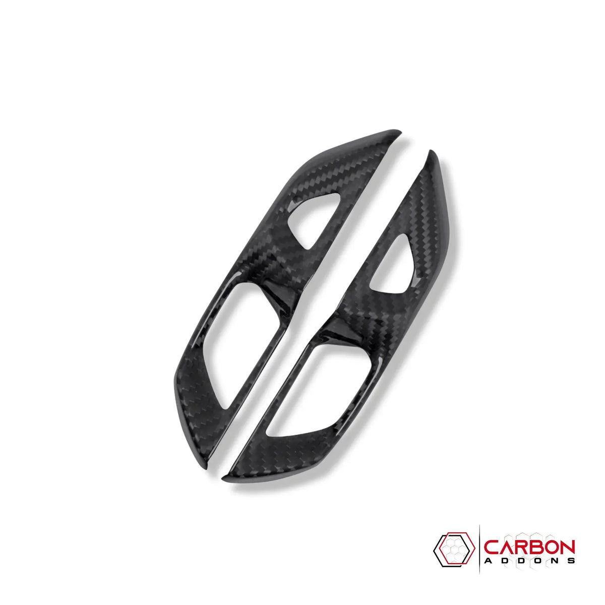 C8 Corvette Real Carbon Fiber Door Lock Trim Covers | Interior Upgrade (2020–2027)