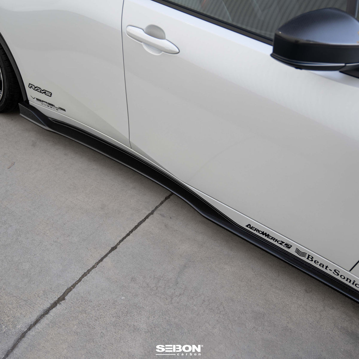 MB-Style Carbon Fiber Side Skirts for 2023-2026 Toyota Prius