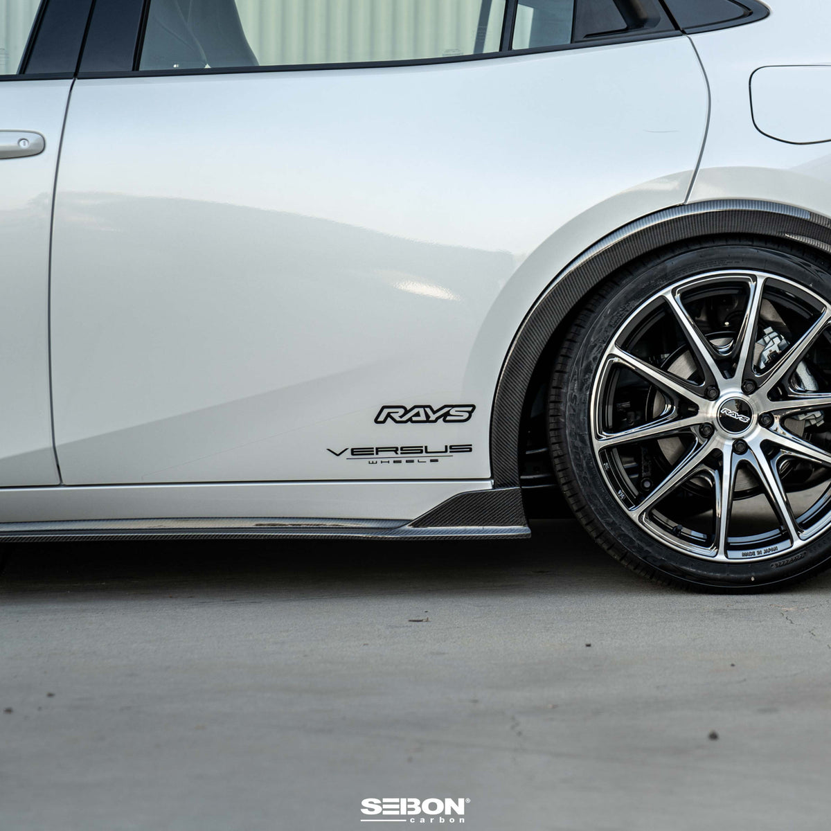 MB-Style Carbon Fiber Side Skirts for 2023-2026 Toyota Prius