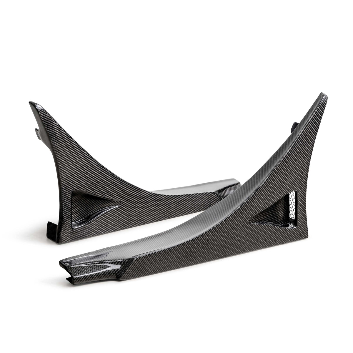 MB-Style Carbon Fiber Rear Side Skirt Extensions for 2023-2026 Honda Civic Type R