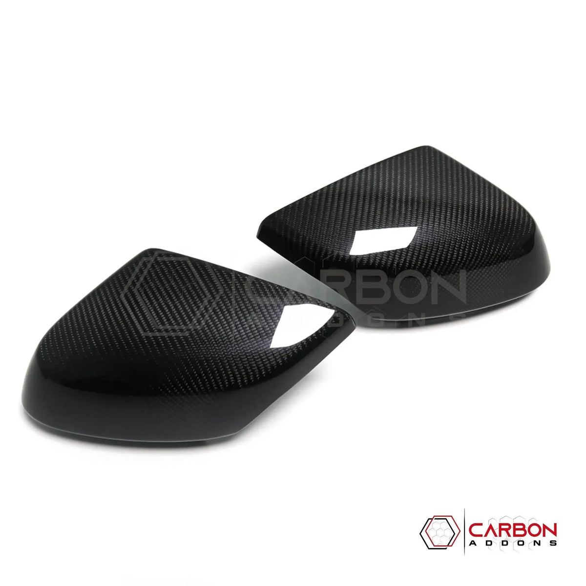 C8 Corvette Real Carbon Fiber Mirror Cap Replacements | Direct Replacement (2020–2027)