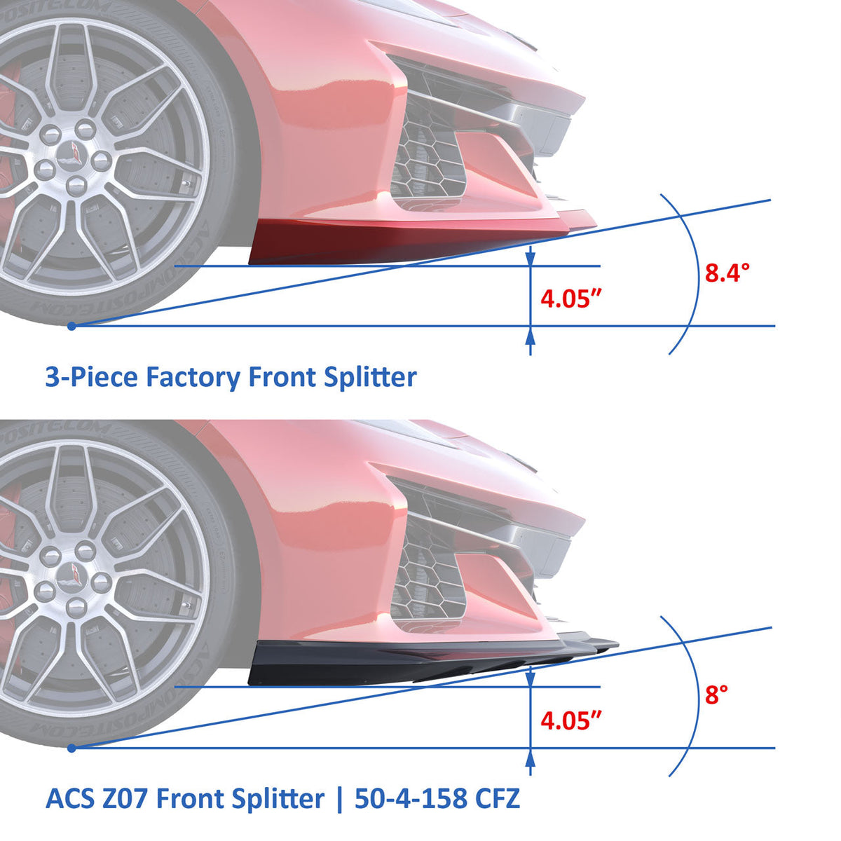 C8 Z06 Z07 GS E-Ray Front Splitter