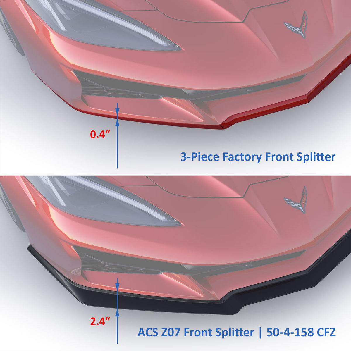 C8 Z06 Z07 GS E-Ray Front Splitter