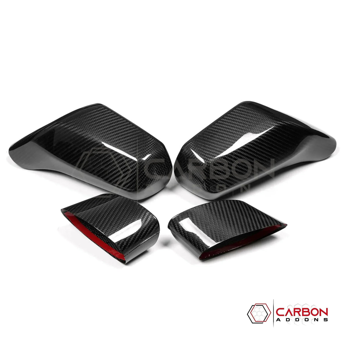 C7 Corvette (2014–2019) Dry Carbon Fiber Side Mirror Cap Covers – Fits Stingray, Z06, Grand Sport & ZR1