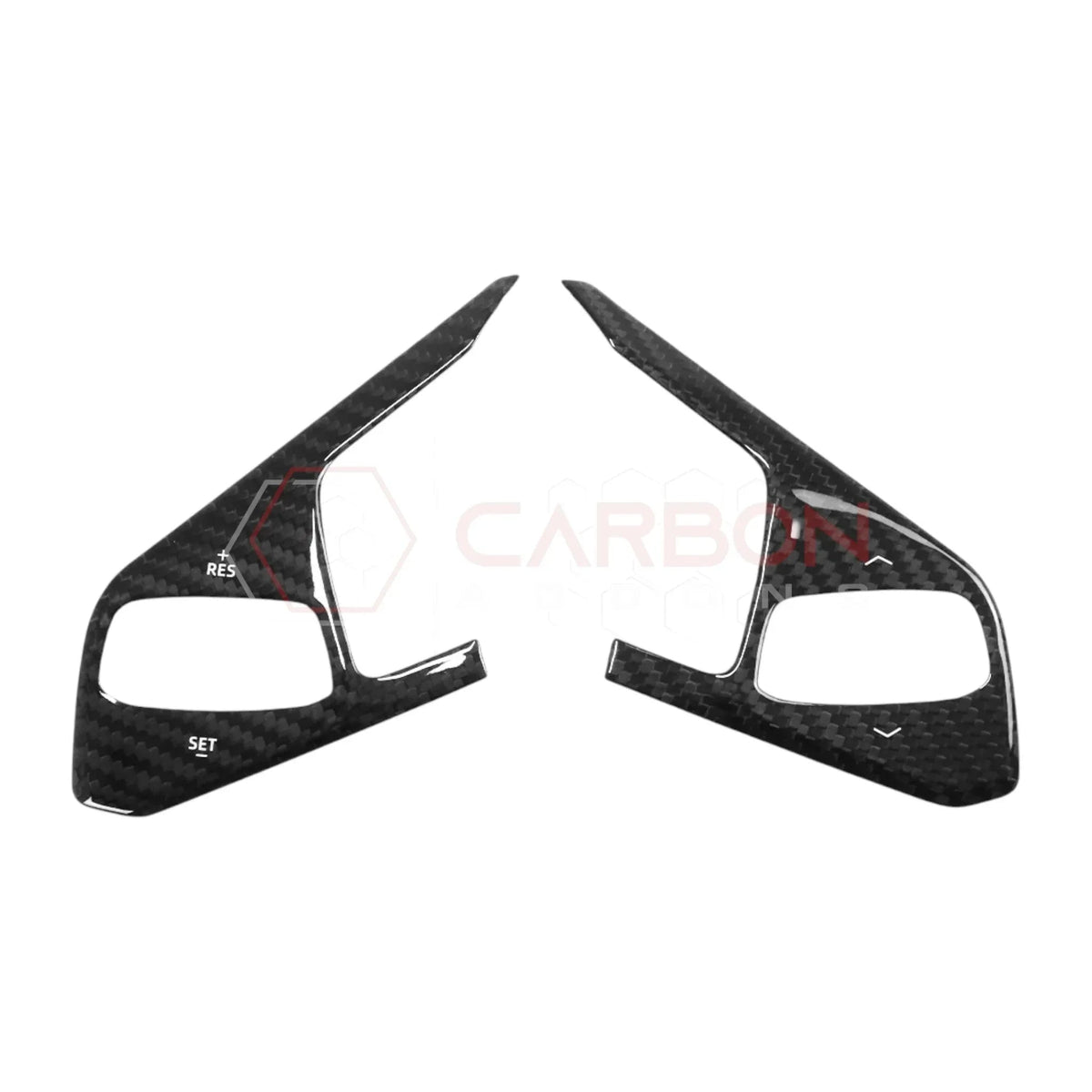 C8 Corvette Real Carbon Fiber Steering Wheel Button Trim Covers | Interior Upgrade (2020–2027)