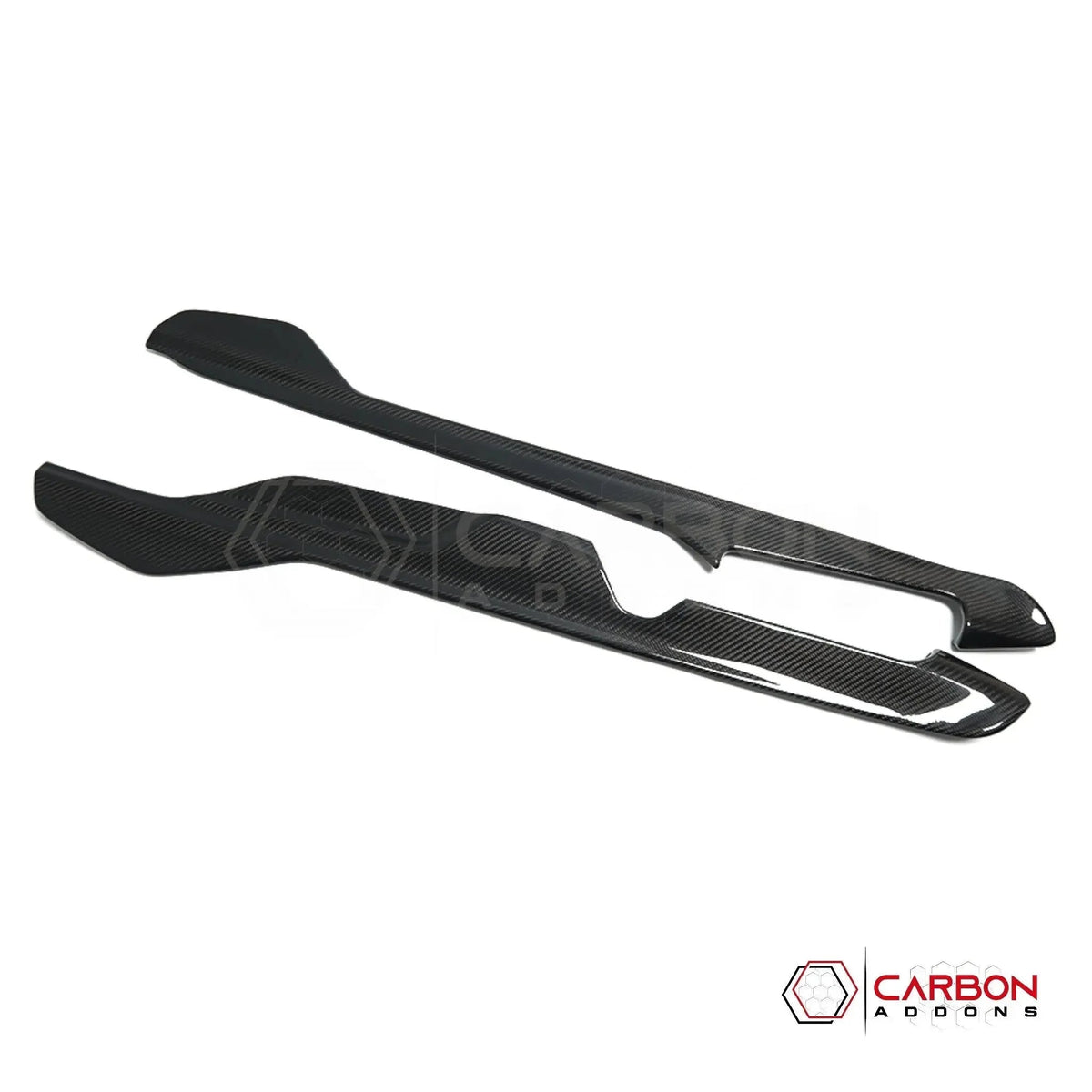C8 Corvette Real Dry Carbon Fiber Center Console Lower Trim Covers | Interior Upgrade (2020-2027)