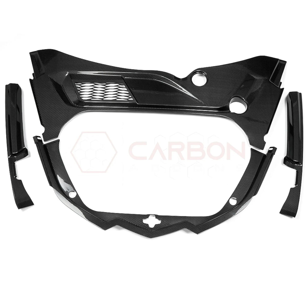C8 Corvette Real Carbon Fiber Front Trunk (Frunk) Replacement Trim Panels | Stingray, Z06 & E-Ray (2020–2027 Coupe)