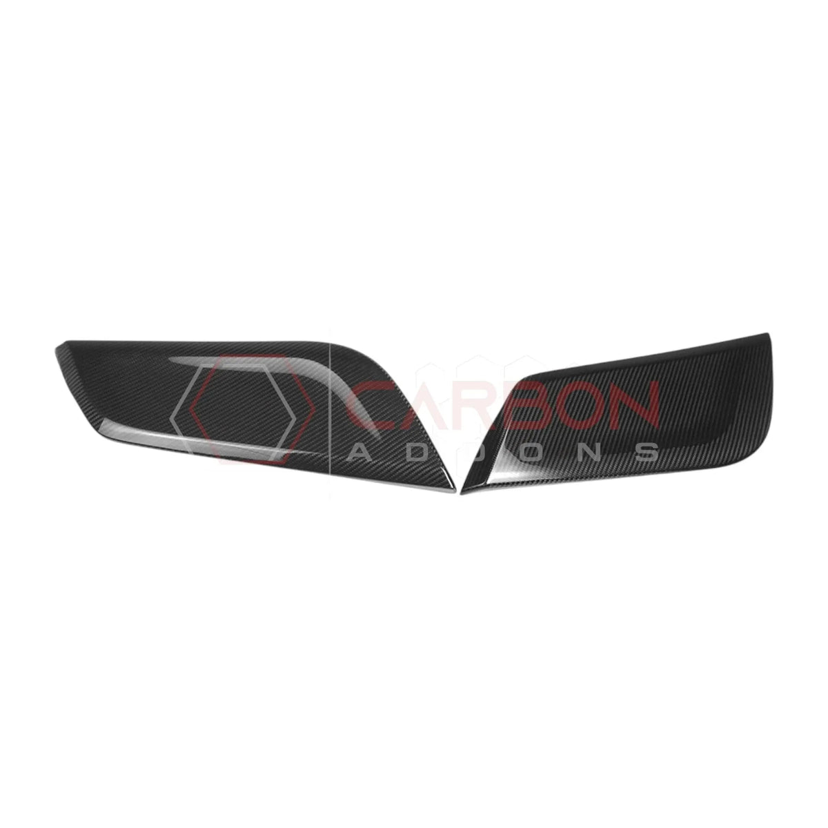 Real Carbon Fiber Center Console Side Trim Covers for 2024+ Ford Mustang