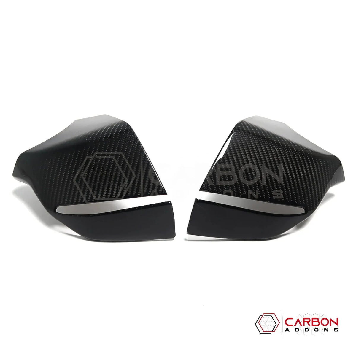 C8 Corvette Real Carbon Fiber Bottom Mirror Trim Covers | Exterior Overlay (2020–2027)