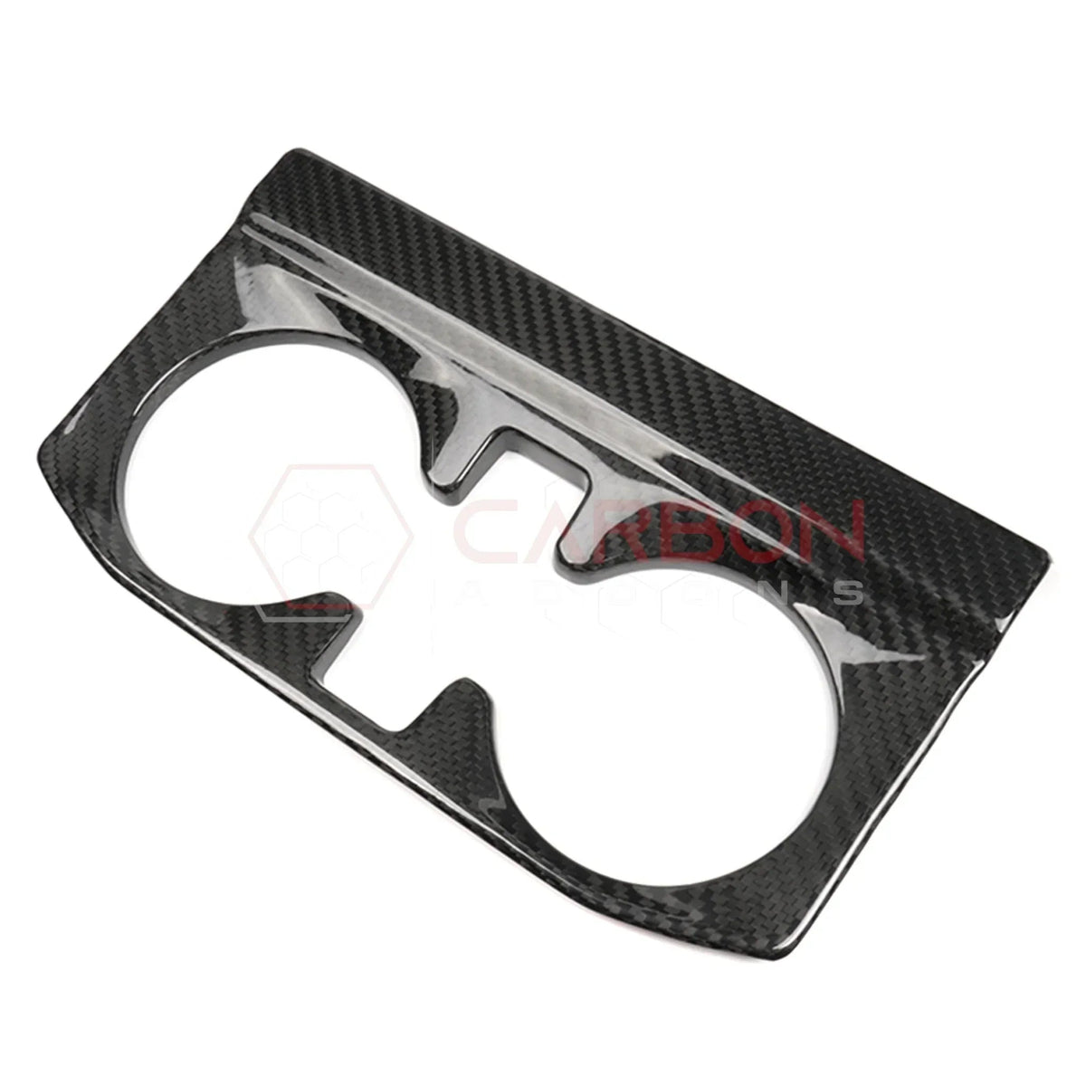 Real Carbon Fiber Rear Center Console Cup Holder Trim Bezel for 2021-2024 Ford F-150