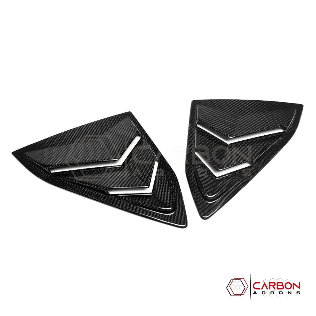 C8 Corvette Coupe Carbon Fiber C-Pillar Quarter Window Louvers | Exterior Overlay (2020–2026)
