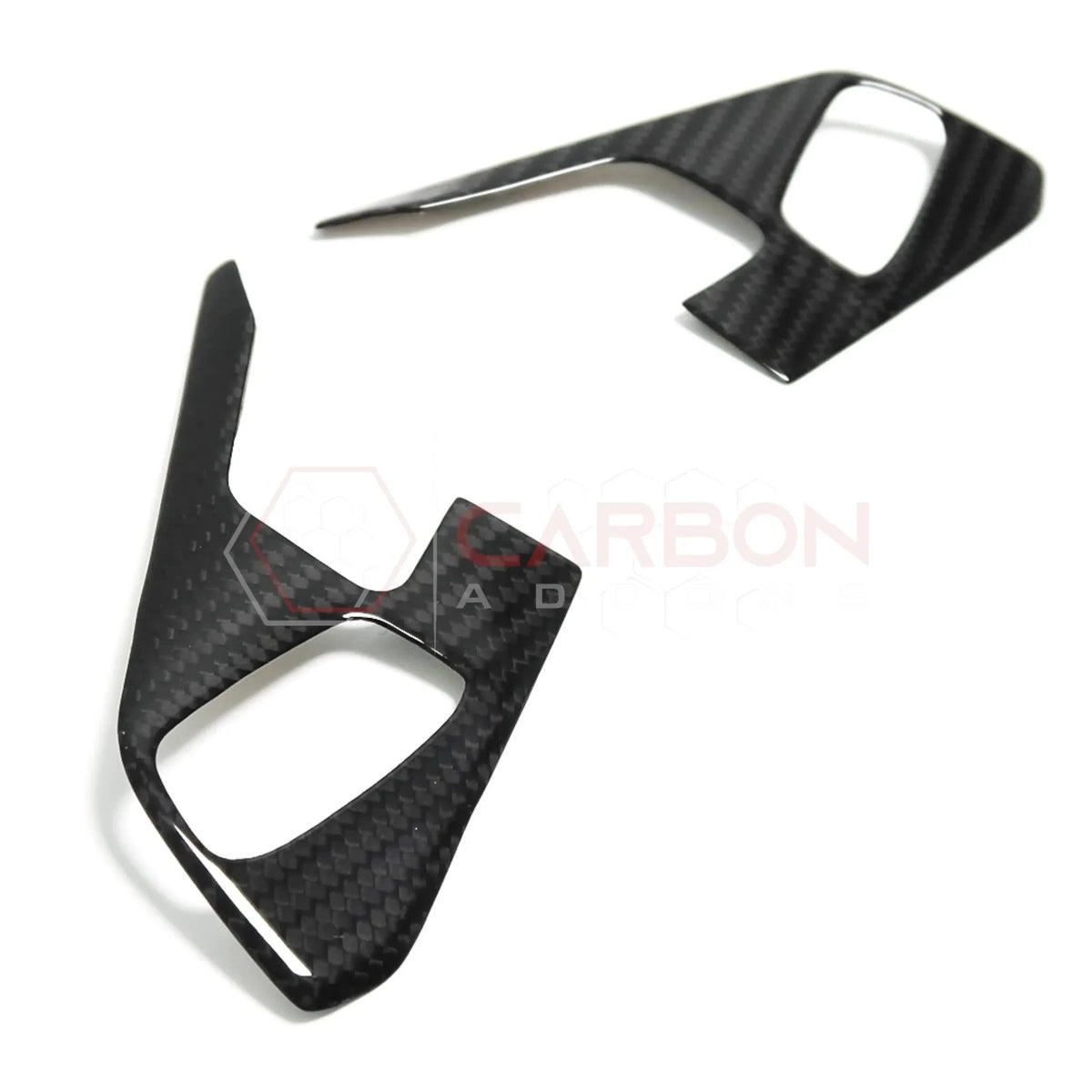 C8 Corvette Real Carbon Fiber Steering Wheel Button Trim Covers | Interior Upgrade (2020–2027)