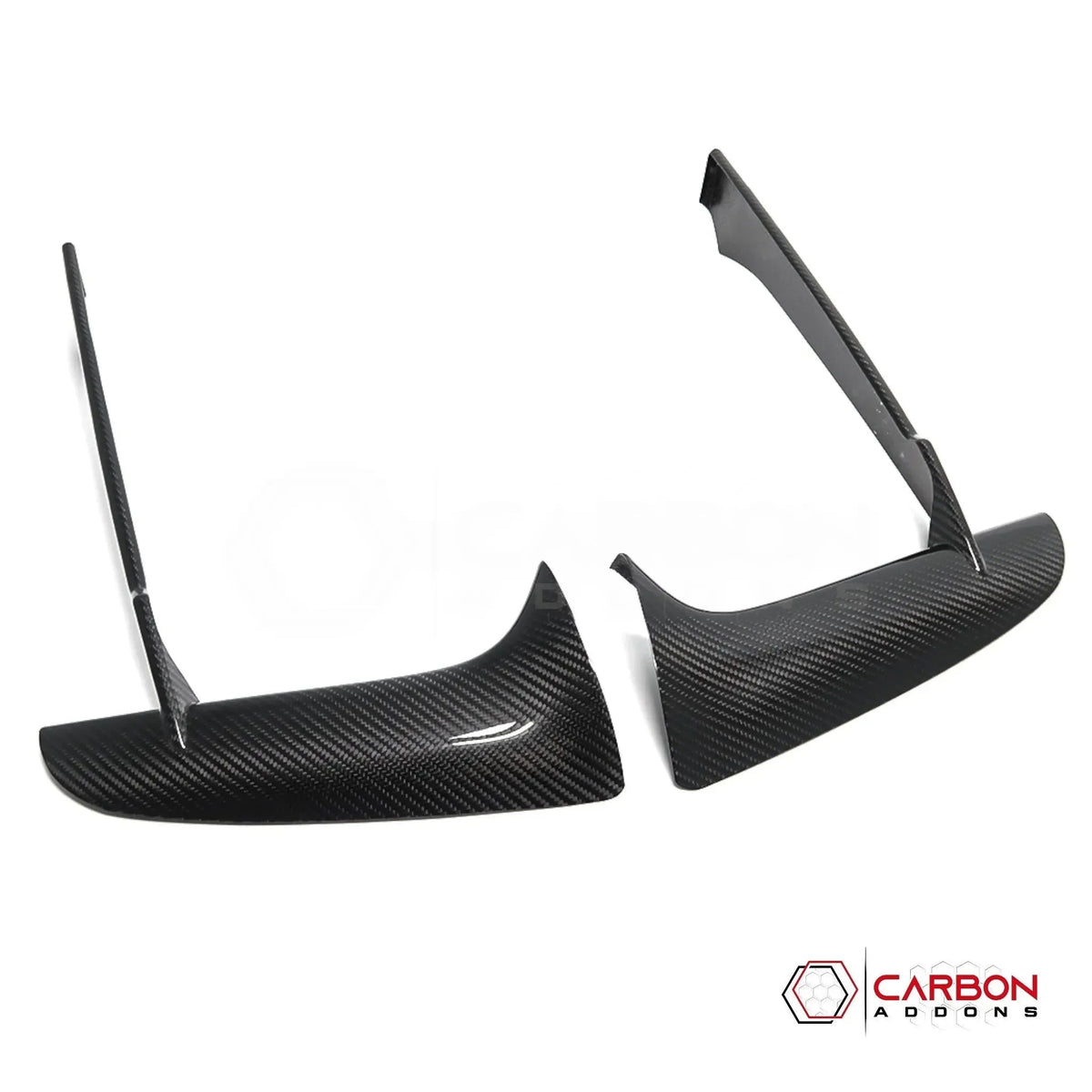 C8 Corvette Stingray Carbon Fiber Front Bumper Grille Bezel Covers | Exterior Upgrade (2020–2027)