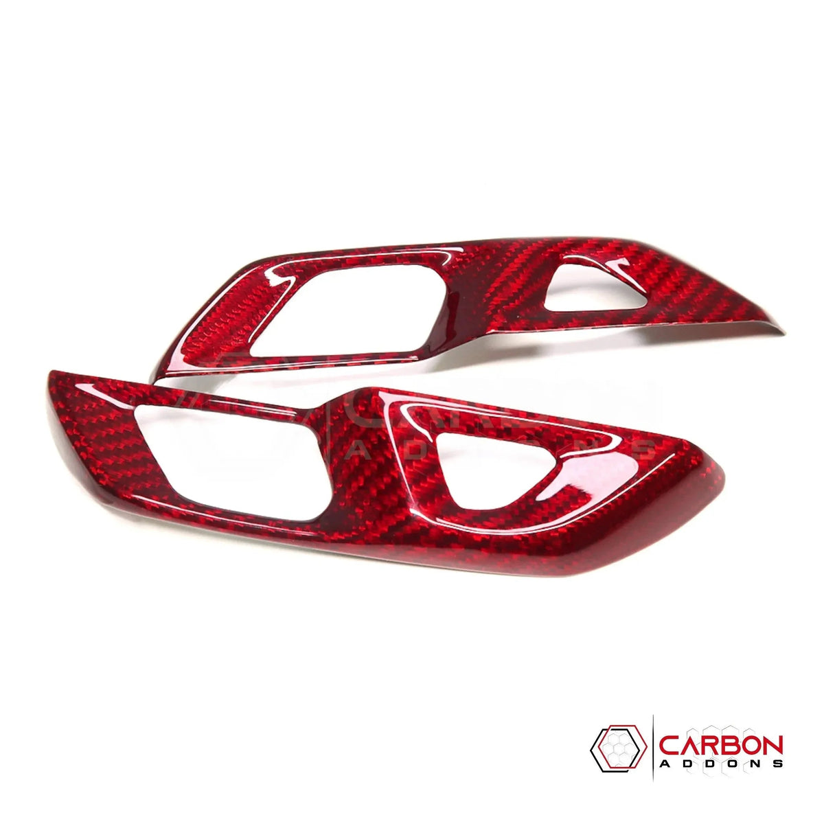 C8 Corvette Real Carbon Fiber Door Lock Trim Covers | Interior Upgrade (2020–2027)