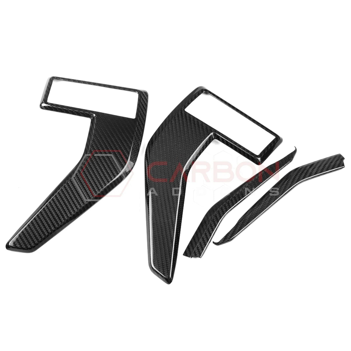 Real Carbon Fiber Fender Vent Emblem Trim Covers for 2021-2024 Ford F-150, F-250 & F-350