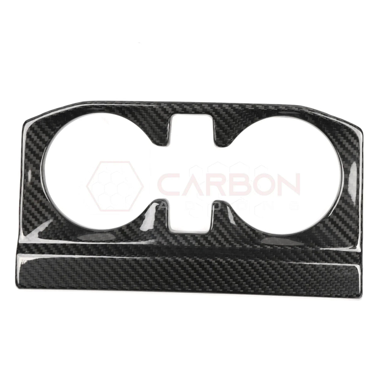 Real Carbon Fiber Rear Center Console Cup Holder Trim Bezel for 2021-2024 Ford F-150