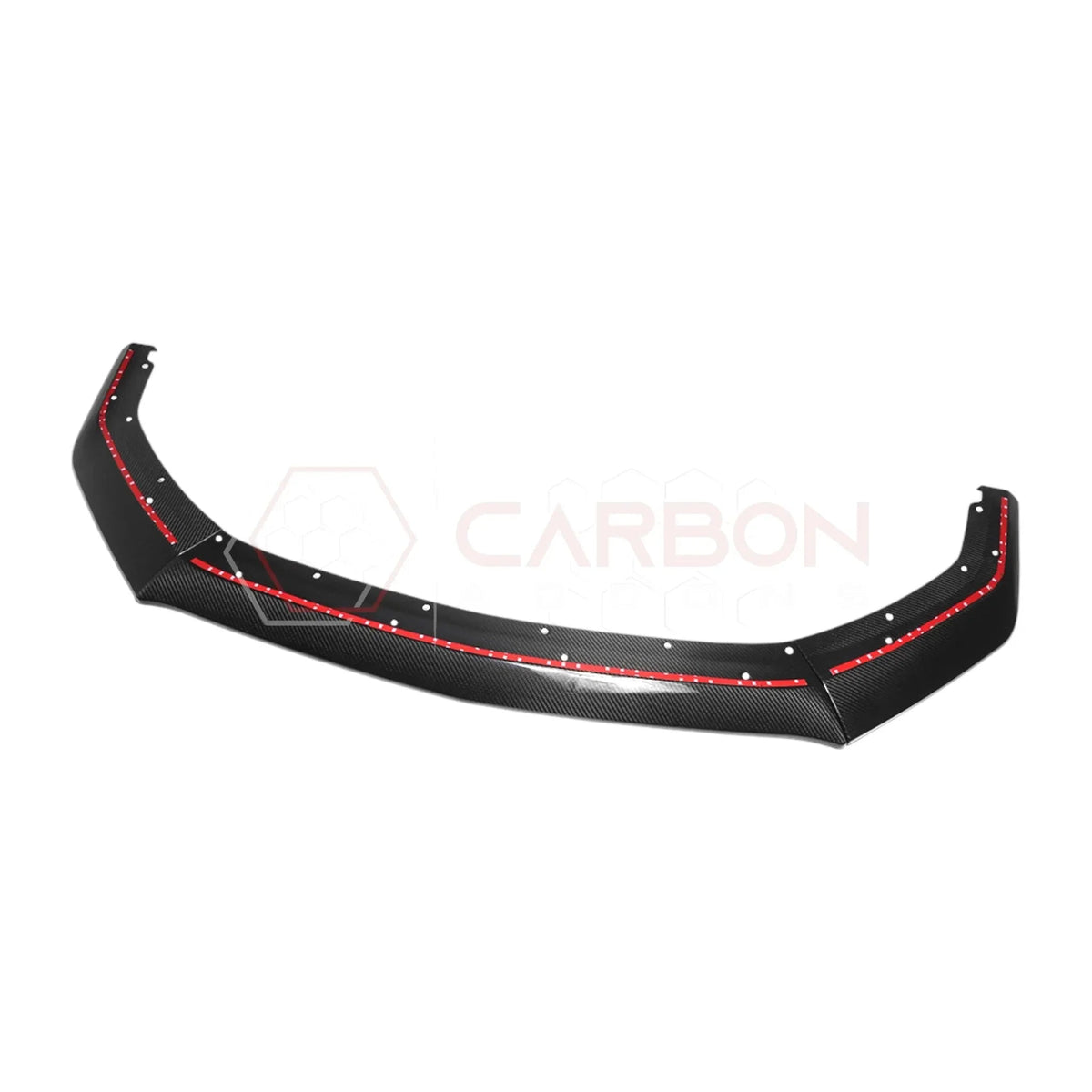 Real Carbon Fiber Front Lip Splitter Extensions for 2024+ Ford Mustang GT & EcoBoost (3-Piece Set)