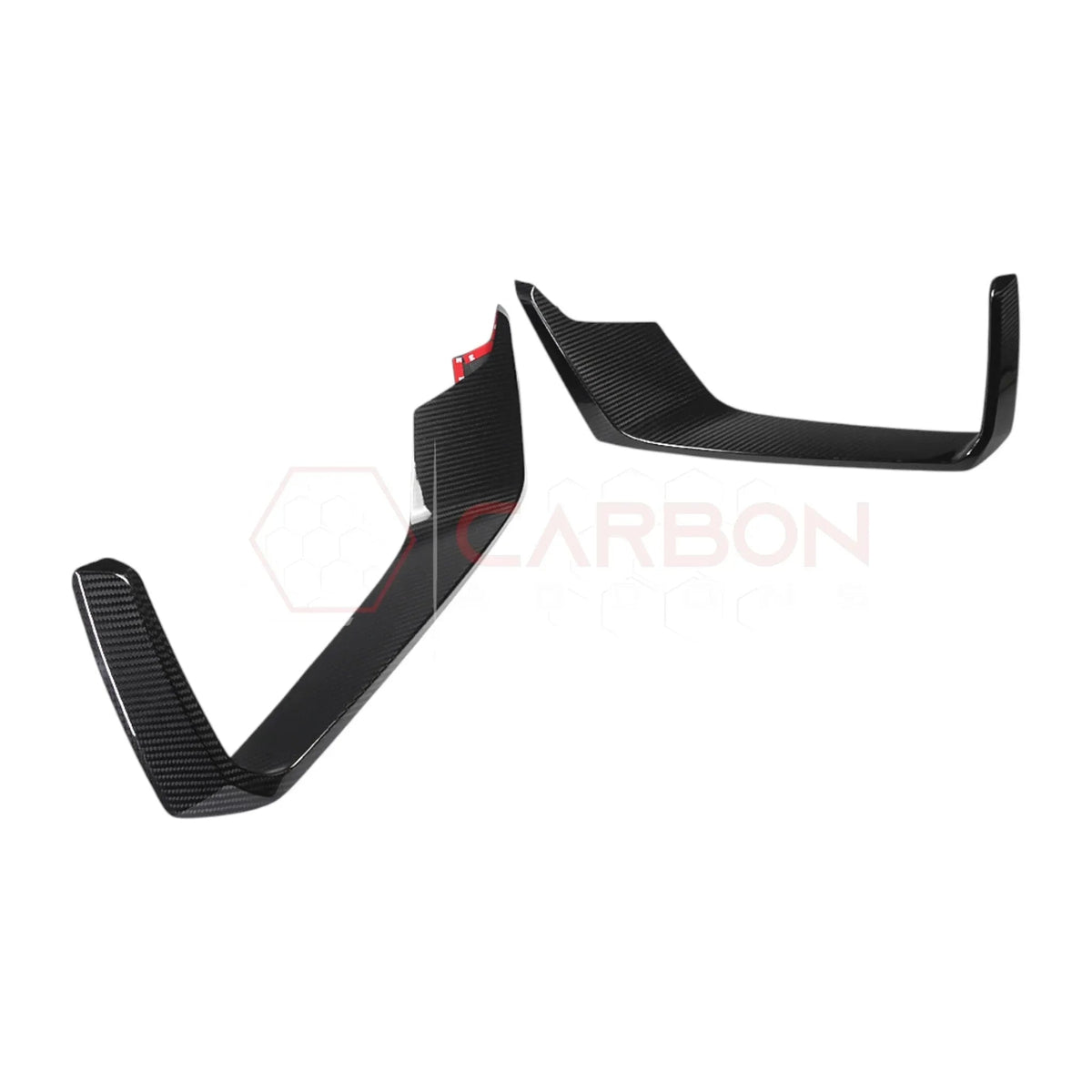 Real Carbon Fiber Lower Fog Light Trim Covers for 2024+ Ford Mustang Dark Horse