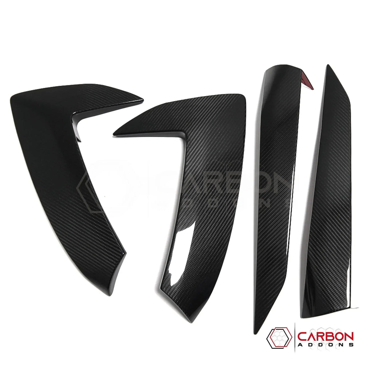 C8 Corvette Stingray Carbon Fiber Side Scoop Boomerang Trim Covers | Exterior Upgrade (2020–2027)