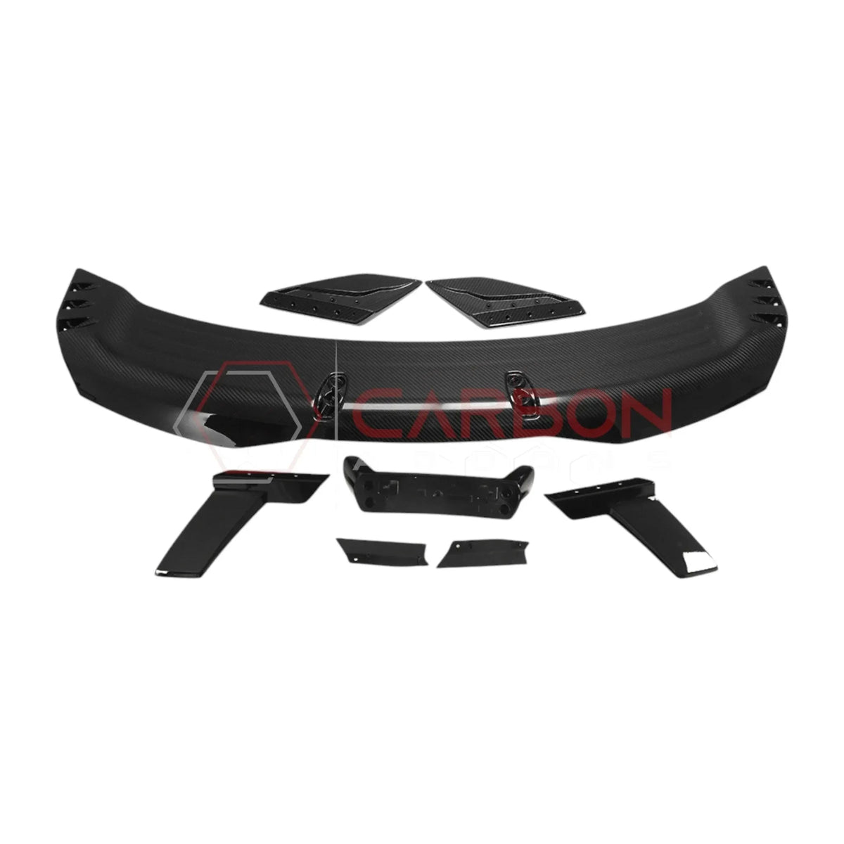 Dark Horse-Style Carbon Fiber Rear Spoiler with Integrated Gurney Flap for 2024+ Ford Mustang