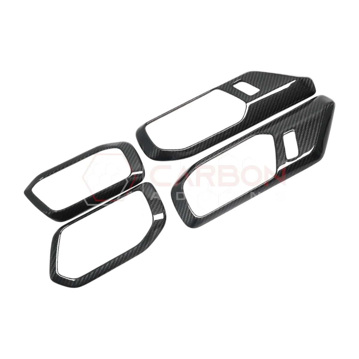 Real Carbon Fiber Interior Door Handle Trim Covers For 2021+ Ford Bronco