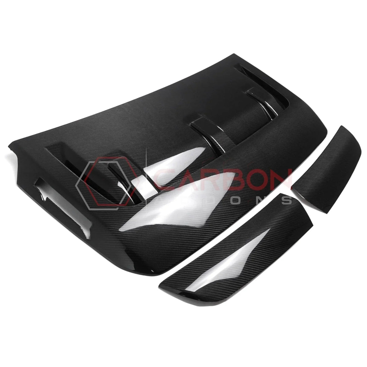 Real Carbon Fiber Hood Vent Cover for 2021+ Ford F150 Raptor (V6)