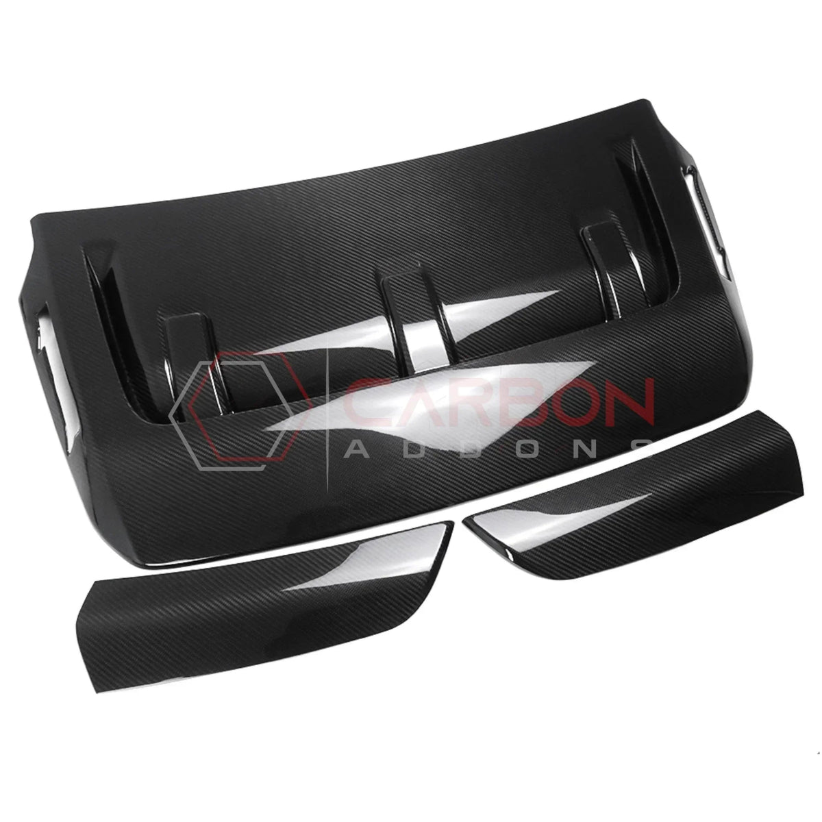 Real Carbon Fiber Hood Vent Cover for 2021+ Ford F150 Raptor (V6)
